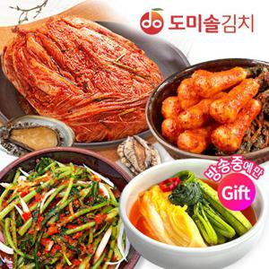 [방송한정+삼색물김치][도미솔/총11kg]포기김치 6kg+ 총각김치 2kg+ 열무김치 2kg+ 삼색물김치 1kg