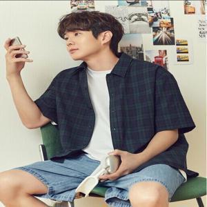 남성 시어서커 반팔셔츠 EPE2WC1388