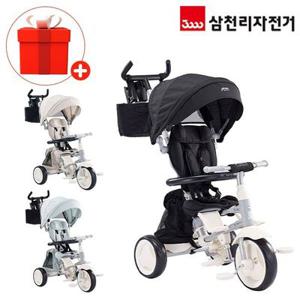 삼천리 2025 샘트라이크 콤팩트 트라이크 폴딩 접이식 다기능 유모차 세발자전거
