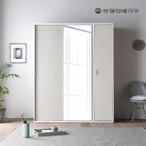 빅 풀 슬라이딩 거울옷장 1600 (선반+도어옷장)
