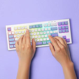 CMK87 저소음 멤브레인 키보드 바이올렛