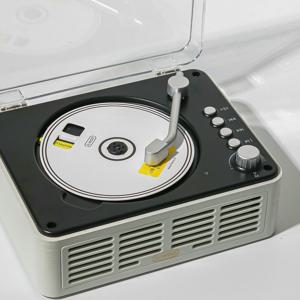 휴대용 무선 CD플레이어8 블루투스 탁상용 FM라디오 USB 레트로 턴테이블