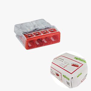 푸시인콘넥타 4P 2.5SQ 1BOX 단선용 적색 독일산 커넥터