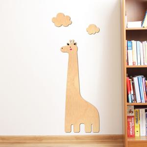 우드스티커 기린과구름 반제품 W545H 학교 키즈 놀이방 인테리어