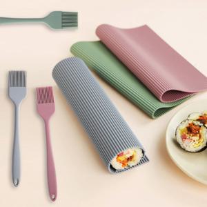 국내제작 프리미엄 실리콘 김밥말이+브러쉬 세트