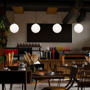 아크릴볼 공 펜던트 LED 플리커프리 원형 레일 식탁 카페 매장 인테리어 달조명