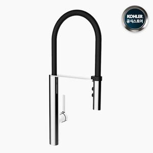 KOHLER 99887T-4-CP 프로테스크 거위목 자바라 주방 수전