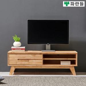 파란들가구 고무나무원목 선반형 1200 TV거실장 원목거실장