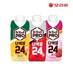 닥터유 프로 드링크 단백질 (초코 /딸기/바나나) 250ml*16개 골라담기
