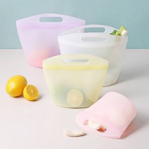 에코루프 손잡이 실리콘지퍼백 밀폐용기 미니지퍼백 3종세트