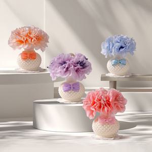 봉안당 꽃장식 미니어쳐 납골당 꾸미기 조화 진주 카네이션 미니 꽃병