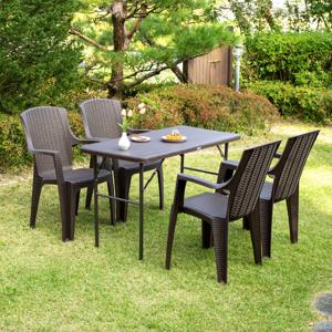 아르망 1200 1단 브로몰딩 테이블 모니카 4개 세트