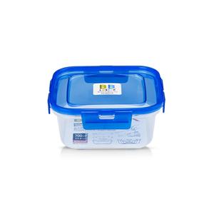 국산 정사각 밀폐용기 도시락 반찬통 냉동밥용기 2호 700ml 블루