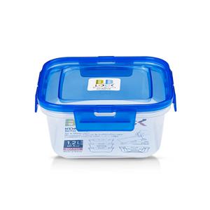 국산 정사각 밀폐용기 도시락 반찬통 냉동밥용기 3호 1.2L 블루