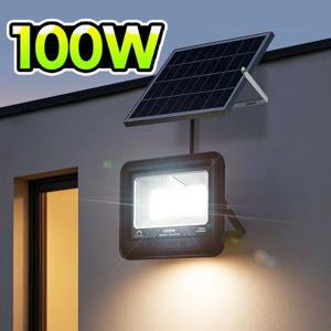 태양광 투광등 벽등 가로등 정원등 투광기 보안등 LED 태양열 조명 주차장 벽부등 100W