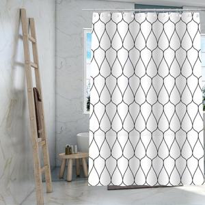 플로운 욕실 반투명 샤워 커튼 곰팡이 PEVA 방수 파티션 건식 화장실 욕조