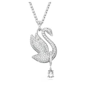 Swarovski Iconic Swan 네크리스, 스완, 롱, 화이트, 로듐 플래팅