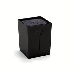 TEMU 세련된 이발소 가위 보관함 - 경량, 공간 절약 디자인과 안전한 잠금 장치, 살롱 또는 가정용 블랙 플라스틱 정리함