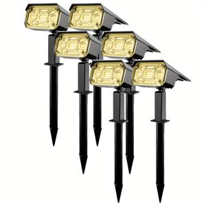 TEMU 38개의 LED 가든 랜드스케이프 라이트가 장착된 야외 태양열 , 태양열 전원 및 시원/따뜻한 백색 3가지 조명 모드를 특징으로, 정원, 마당, 집, 나무, 국기대, 파티오, 잔디, 그리고 보도에 자동으로 켜짐/끄짐.