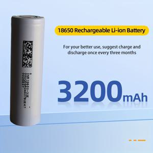 TEMU 충전식 18650 리튬 이온 배터리, 3.7V 3200mAh, 회색, 손전등, 카메라, 장난감 자동차용 보관함이 있는 듀얼 팩