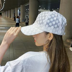 TEMU 가벼운 & 통기성 좋은 여성용 메쉬 베이스볼 캡, 꽃무늬 - 조절 가능한 스냅백, 폴리에스테르, 봄/여름 야외 착용용 핸드워시 전용, 베이스볼 캡|스냅백