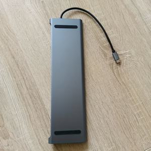 TEMU Type-C 12-in-1 USB C 허브, USB C 어댑터 12-in-1 C 허브, 4K HD TV, VGA, 미니 dp, USB-C PD 충전, 4개의 USB 3.0 포트, SD/TF 카드 리더, RJ45, MacBook/Pro/Air, Android, Pro 및 C 노트북용 3.5mm 오디오