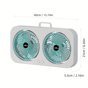 TEMU 휴대용 듀얼헤드 선풍기, USB 충전식 팬, 조절 가능한 데스크 팬, 벽걸이 및 스탠딩 핸드헬드 팬, 사무실·침실·야외 여행·기숙사에 완벽한 제품|책상|벽걸이선풍기