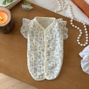 TEMU 고양이 용 봄 여름 가우제 비행 소매 작은 개와 고양이 용 의류, 집 의류|강아지옷