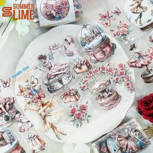 TEMU 2m 빈티지 꽃과 나비 와시 테이프 - 스크랩북, 일기, 및 공예용 투명 접착 장식 스티커, 100cm 롤, 패스트 핑크 & 페치 디자인, 스크랩북 용품, 미적 스테이션러리, 우아한 미적