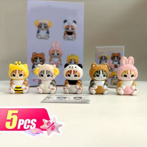 TEMU 5 마의 팬다/벌/토끼 장식용 고양이 장식품, 개별 포장된 인형 장식품, 가정 장식/장식품 수집/자동차 실내/생일 선물에 적합합니다.