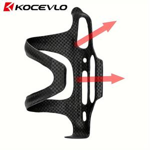 TEMU KOCEVLO 탄소 섬유 자전거 물병 케이지 - 범용 피팅 경량 사이드 풀 자전거 병 홀더, 매트 블랙, 20g