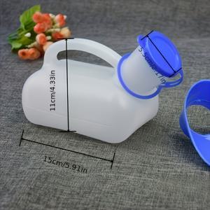 TEMU 남녀공용 휴대용 여행 화장실 - 1리터 누수 방지 소변기, 인체공학적 손잡이, 내구성 플라스틱 캠핑화장실, 차량 및 RV용, 야외 활동 및 비상 사용, 안전한 스크류 뚜껑, 견고한 구조, 휴대가 편리한 휴대 디자인
