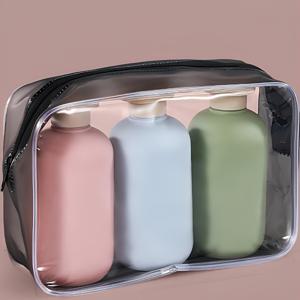 TEMU 여행용 병이 누출 방지되어 있으며 샴푸, 컨디셔너, 로션, 비누로 채울 수 있는 디자인으로, 휴대용 보관 가방이 함께 제공되어 화장품 및 미용품에 적합합니다.