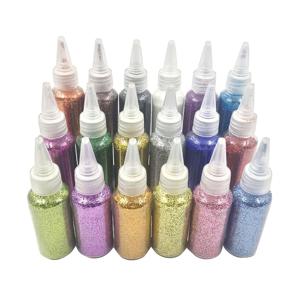 TEMU 60ml 스파우트 병 18개 세트, 글리터 파우더 아티스틱 샌드 페인팅 글리터 네일 아트 골드 파우더 DIY 재료