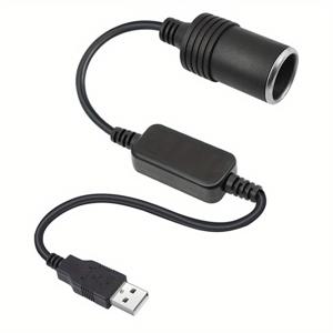 TEMU 12V USB 차량용 플러그 어댑터 - 고속 충전 및 다중 기기 지원, 내구성 있는 PVC 디자인의 간편 설치, 컴팩트 케이블 컨버터 (차량 전자제품, 대시캠, 보조배터리용)