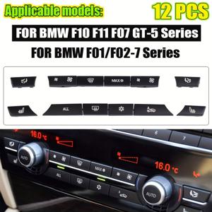 TEMU 11/12/14pcs 대시보드 에어컨 버튼 히터 스위치 커버 - for BMW 5/6/7 시리즈, X5/X6/F10/F18/F06/F12/F01/F02/F15/F16용 내구성 있는, 설치가 쉬운 키트, 배터리 없음