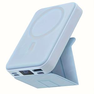 TEMU 1pc 무선 휴대용 충전기, 고속 15W 무선 충전, 접이식 10000mAh 자석 전원 은행, Type-C 케이블 LED 디스플레이 22.5W 유선 고속 충전 아이폰 15/14/13/12/Pro/Pro용, 최고의 크리스마스 선물, 생일 선물, 데이 선물|보조배터리|보조배터리20000