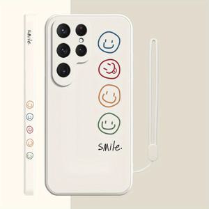 TEMU 휴대폰 케이스, S25플러스/S25/S24 울트라/S23 플러스/S23/S22+/S21/S20 FE/노트20 울트라/10플러스용 보호 커버 + TPU 핸드 스트랩