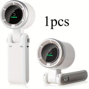TEMU 초저소음 USB 팬, 100단 풍속 조절 모드, 긴 배터리 수명, 가볍고 휴대용—여행·캠핑·야외 활동에 이상적, 세련된 디자인, 내구성 있는 소재