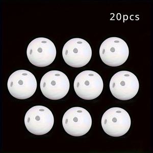 TEMU 20pcs 24mm 흰색 플라스틱 랠링 볼, 고양이 및 소형 애완동물용 - 짹짹하는 장난감 액세서리, 내구성 있는 재료, 배터리가 필요하지 않음, DIY 소음 제조기 비즈, 패턴 디자인, 소형 애완동물 장난감 | 짹짹하는 장난감 볼 | 내구성 있는 플라스틱 볼, 고양이 장난감