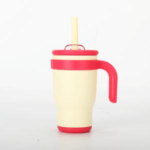 TEMU 14oz 스테인리스 스틸 핸들 & 스트로우 텀블러 - 누수 방지, BPA 프리, 매트 마감 & 생동감 있는 디자인 - 휴대용 플립탑 뚜껑, 스포츠, 야외, 사무실, 가정용 - 크리스마스, 발렌타인데이, 생일 선물 추천, 유출 방지 용기, 재미있는 디자인, 실내외 사용 가능, 내구성 강한 음료 용기, 밀폐형, 모던 드링크웨어, 야외 활동가에게 이상적