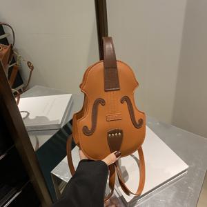 TEMU 2025년 새 여성용 PU 크로스백 백, 화이트, 블랙, 레드, 브라운 어깨 가방 조절 가능한 끈, 여성용 바이올린 가방