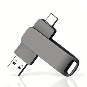 TEMU 듀얼 USB 2.0 타입-C 플래시 드라이브 - 고속 OTG 펜 드라이브, 128GB/100GB/16GB/512MB, 스마트폰 및 컴퓨터용 컴팩트 디자인, 다목적 데이터 전송, 내구성 있는 케이싱
