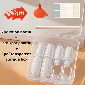 TEMU 5개입 소형 5ml/0.169oz 미니 진공 여행 세트, 누수 방지 재사용 가능한 화장품 펌프 디스펜서 - BPA 프리 투명 보관함 포함, 일상 및 이동 중 필수품에 완벽한 데일리 샘플 용기