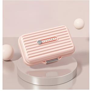 TEMU 손잡이가 있는 다기능 여행용 보관함 - 대용량, 먼지 및 습기 방지, 비타민 및 약물 정리에 이상적, 내구성 있는 플라스틱 프로필렌, 야외 사용, 선반 바구니