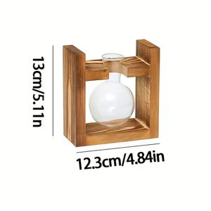 TEMU 1pc 크리 에이 티브 나무 스탠드 수경 작은 꽃병, 유리 병 컨테이너 홈 거실 사무실 데스크탑 장식, 사무실 연구 거실 침실 장식, 홈 테이블 장식 병