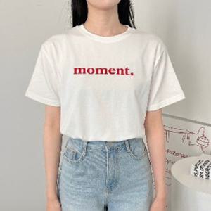 (당일일부)에이블앤코 봄신상 기본핏 프린트 레터링 캐릭터 프린팅 여자 모먼트 반팔 사계절티셔츠(76288)