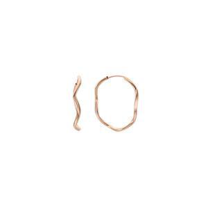 로이드 14,18k 웨이브 24mm 파이프링 귀걸이 LOFK3046G