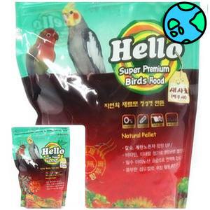 위천일 HELLO 내츄럴펠렛 프리미엄 앵무새사료 900G 참새모이 조류용품 앵무새모이