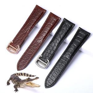 블랙 24MM 남녀 20MM 다크 가죽 스트랩 탱크용 시계 밴드 브라운 악어 22MM 솔로 런던 18MM 16MM